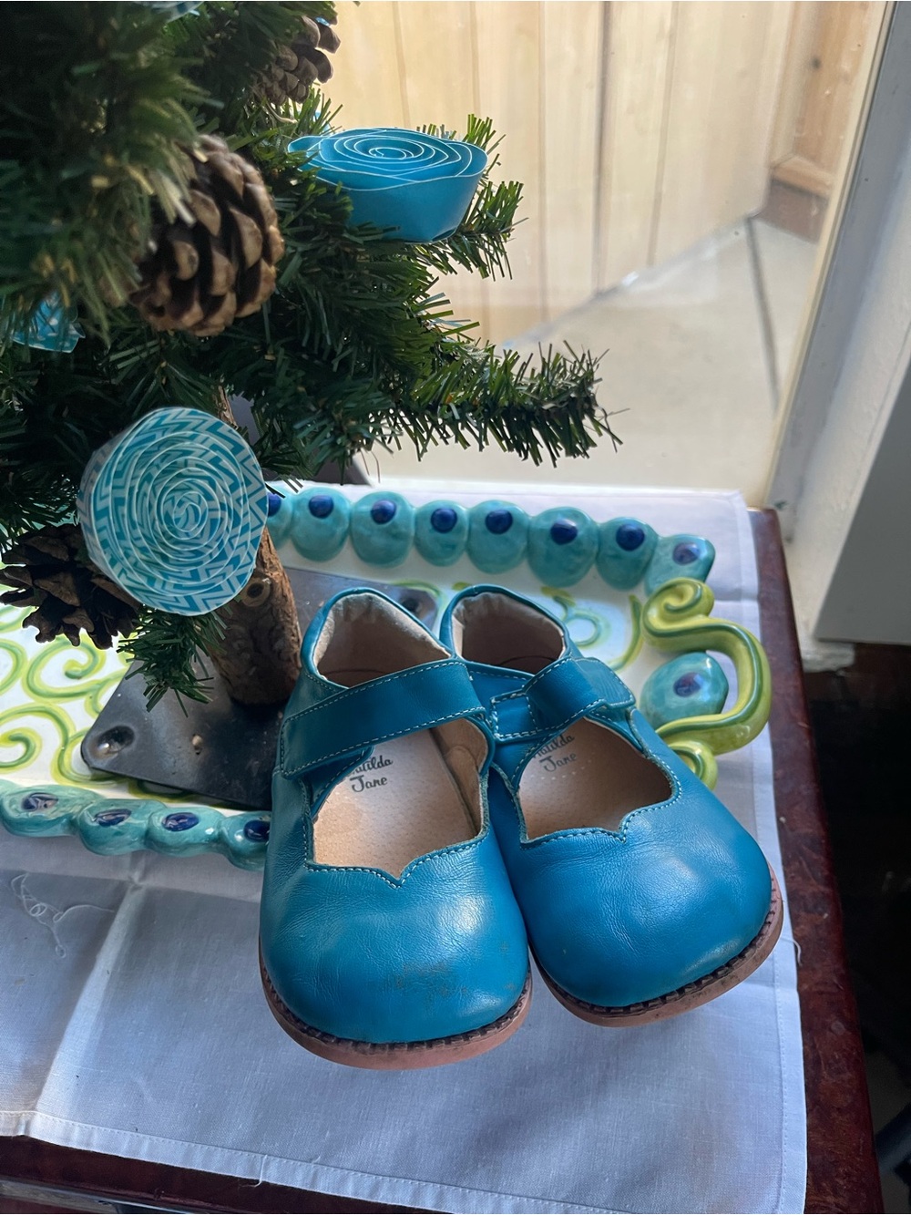Matilda Jane Teal Blue Mary Jane Kids Shoes